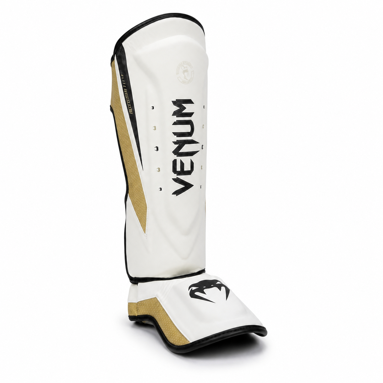Venum Elite Standup Shinguards - White/Gold