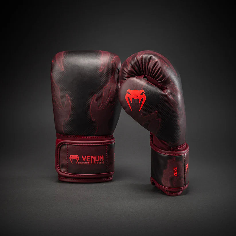 Venum Spectre Boxing Gloves - Black/Red 16oz