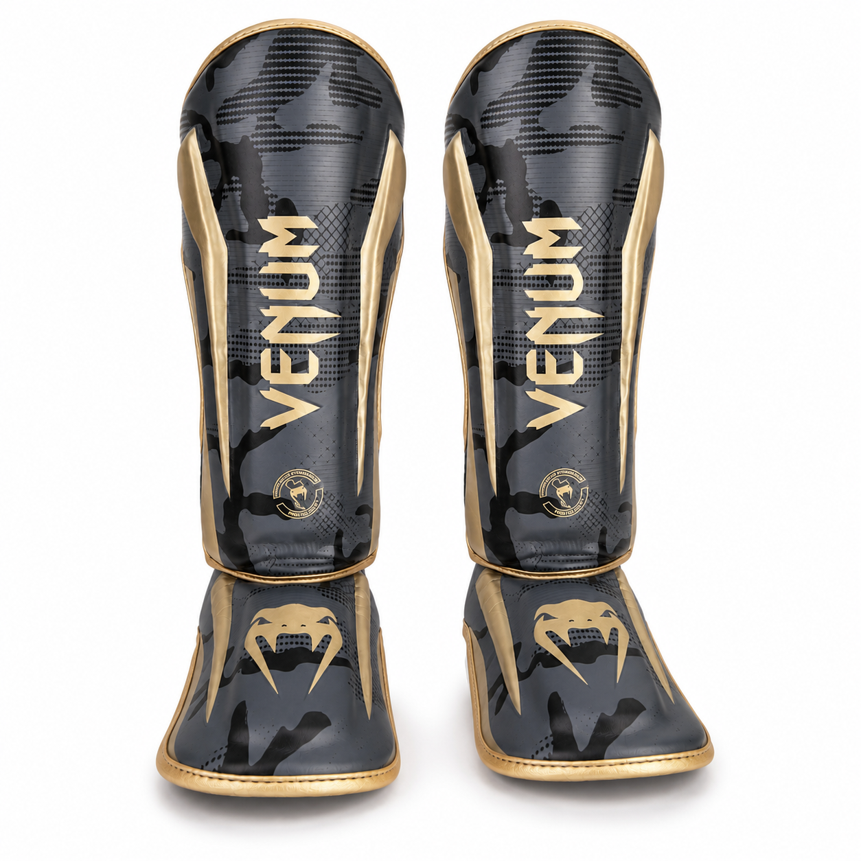 Venum Elite Standup Shinguards - Black/Gold