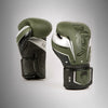 Venum Elite Evo Boxing Gloves - Khaki/Silver 16oz