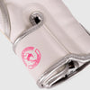 Venum Elite Boxing Gloves - White/Silver-Pink 16oz