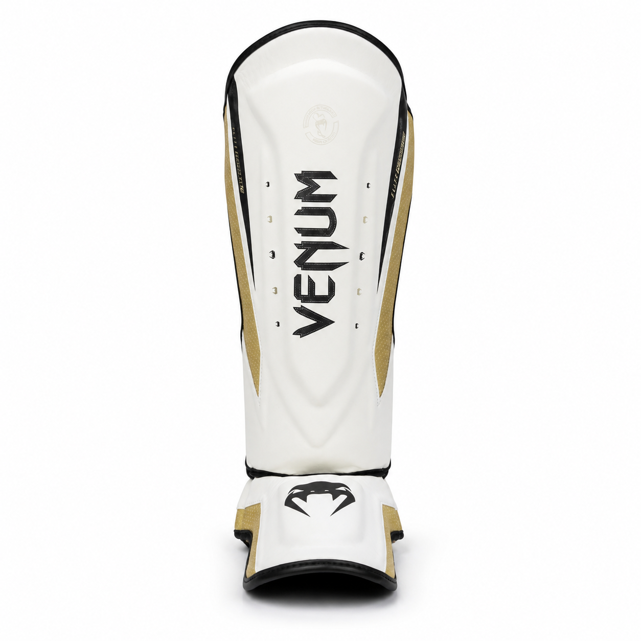 Venum Elite Standup Shinguards - White/Gold