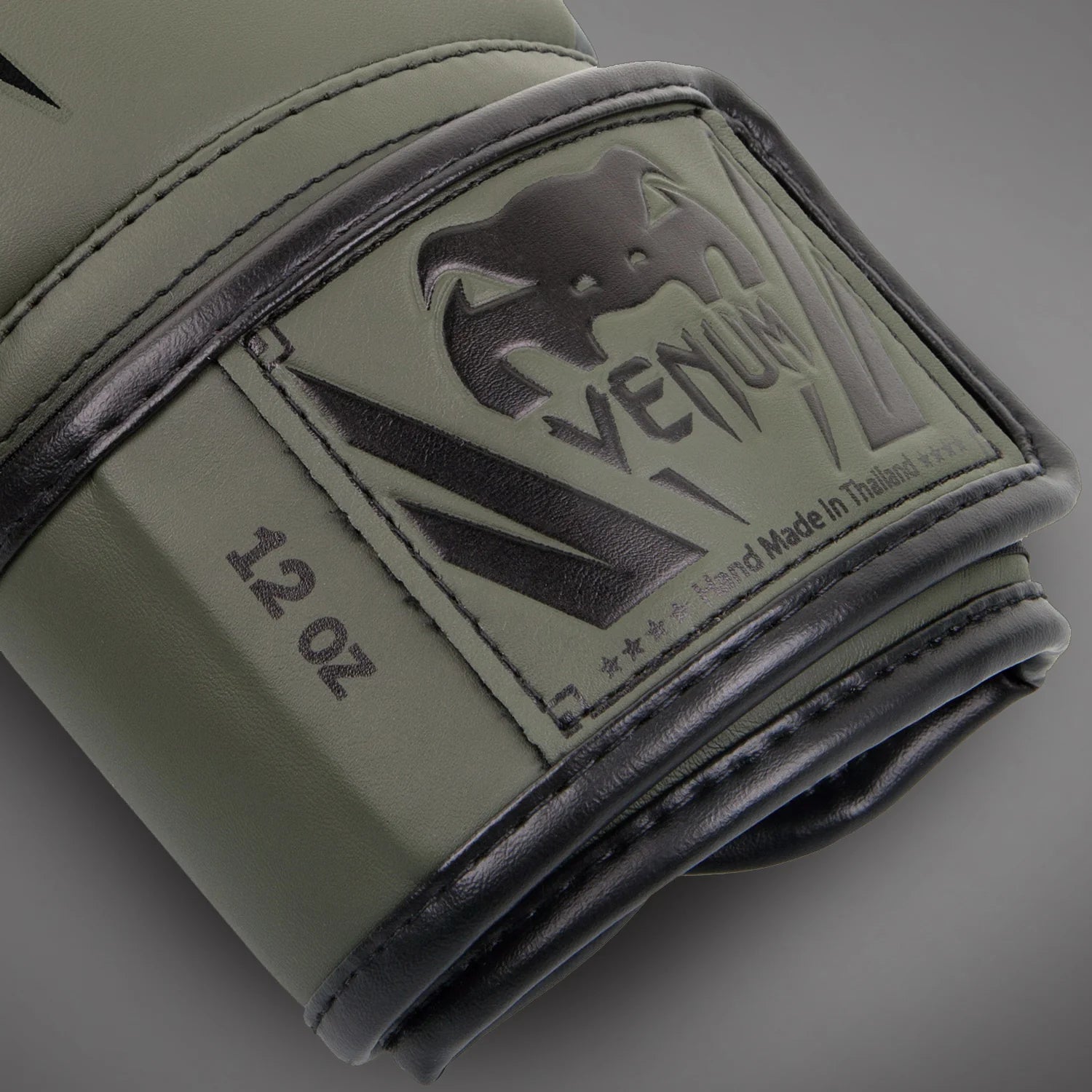 Venum Elite Boxing Gloves - Khaki/Black 16oz