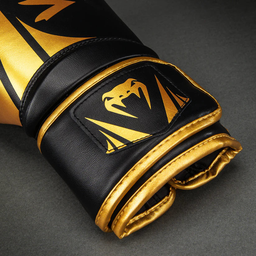 Venum Challenger 2.5 Boxing Gloves – Black/Gold 16oz