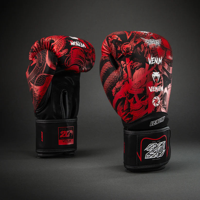 Venum 20th Anniversary Boxing Gloves - Black/Red 16oz