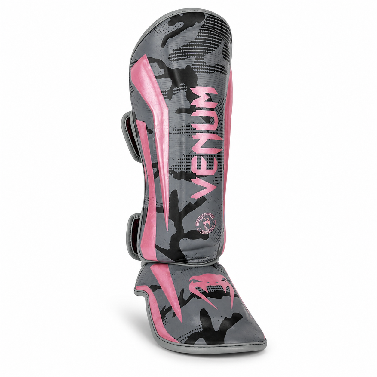 Venum Elite Standup Shinguards - Black/Pink Gold