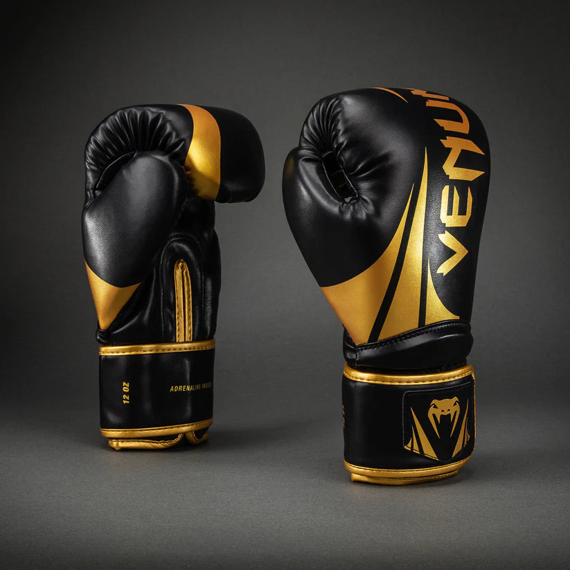 Venum Challenger 2.5 Boxing Gloves – Black/Gold 16oz