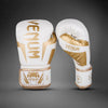 Venum Elite Boxing Gloves - White/Gold 16oz
