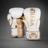 Venum Elite Boxing Gloves - White/Gold 16oz