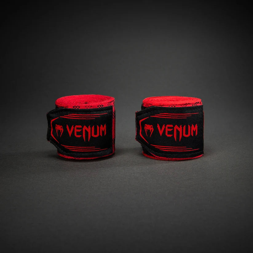 Venum Kontact Evo Tartan Handwraps - Fury Red
