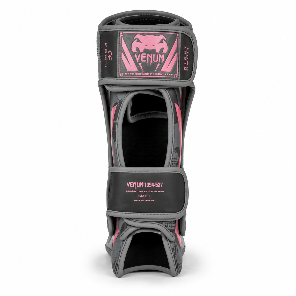 Venum Elite Standup Shinguards - Black/Pink Gold