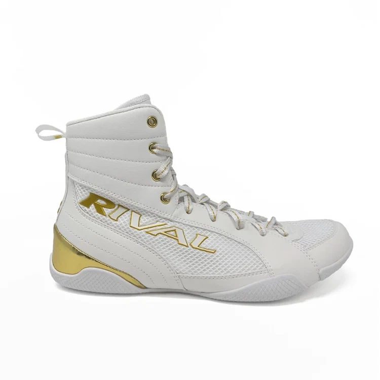 Rival RSX-Guerrero Deluxe Boxing Boots | White/Gold
